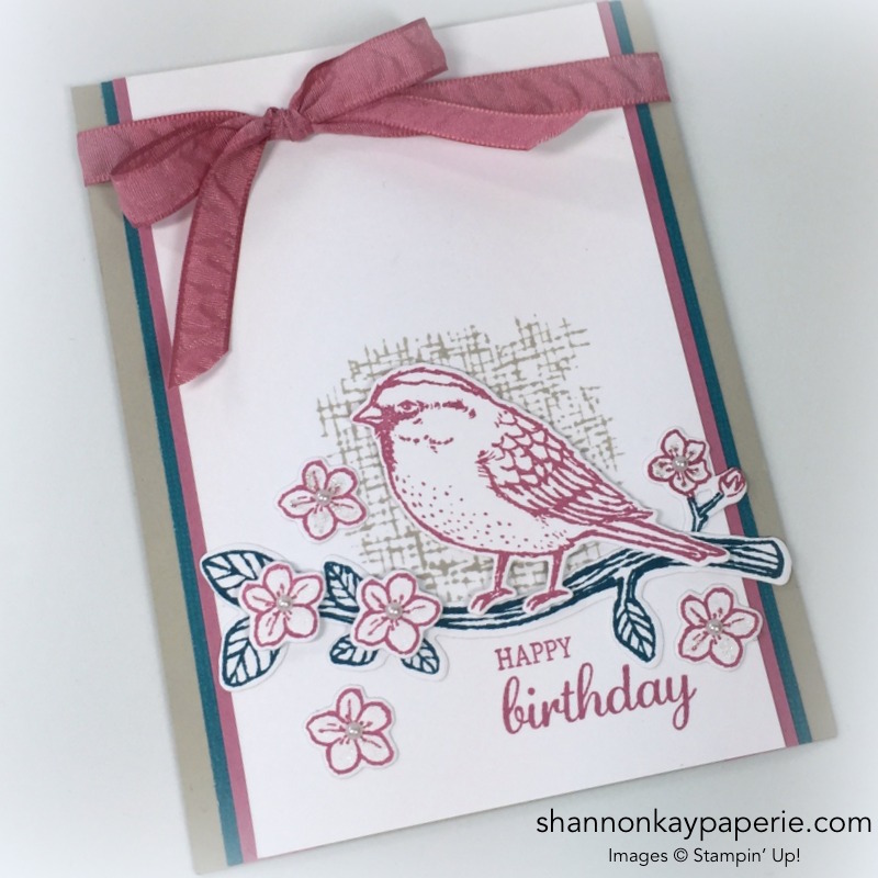 Stampin Up Birds & Blooms Card Idea - Shannon Jaramillo Stampinup