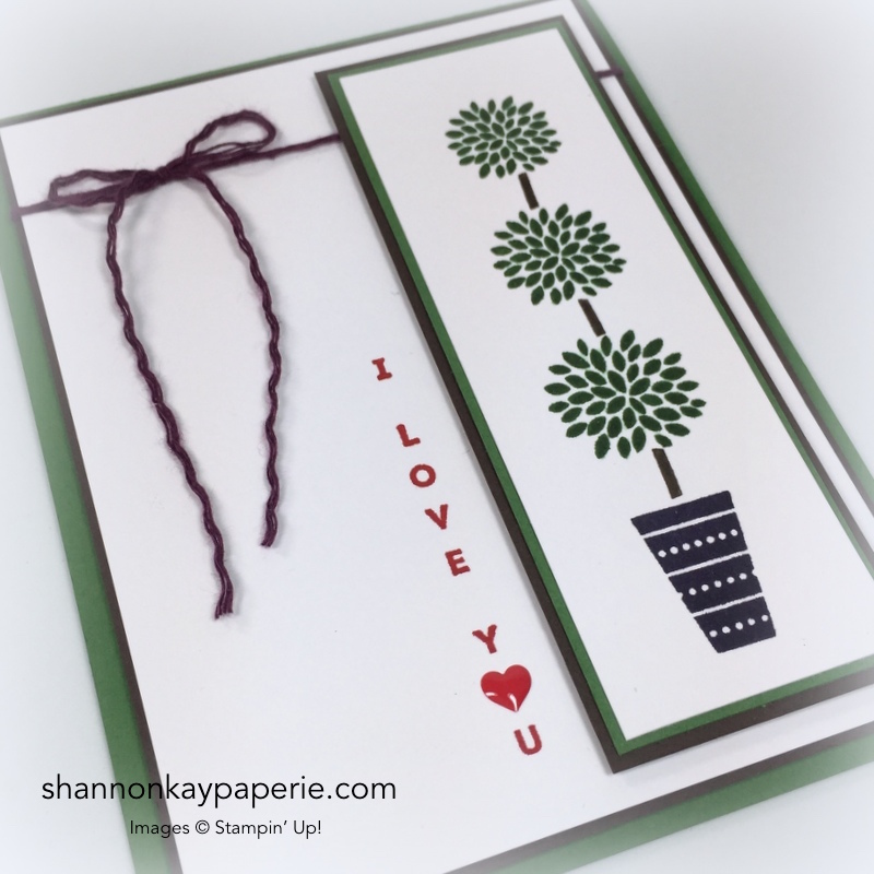 Stampin Up Vertical Greetings Card Idea - Shannon Jaramillo Stampinup