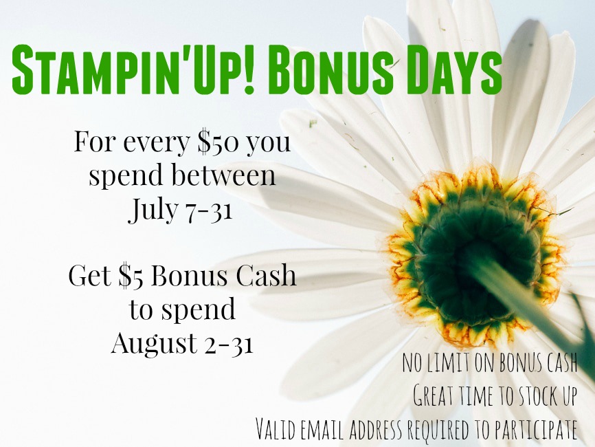 Stampin up bonus days