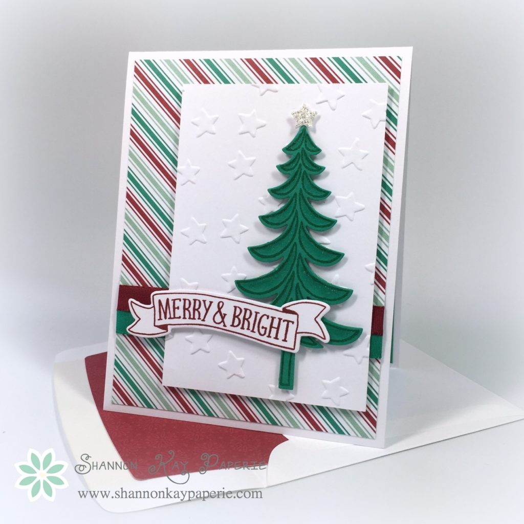 Stampin Up Merry & Bright Wishes Card Idea - Shannon Jaramillo Stampinup