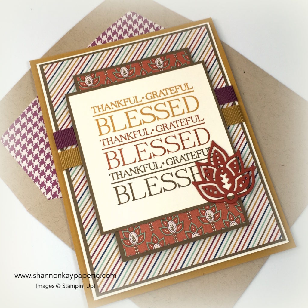 Stampin Up Paisleys & Posies Thank You Cards Idea - Shannon Jaramillo Stampinup