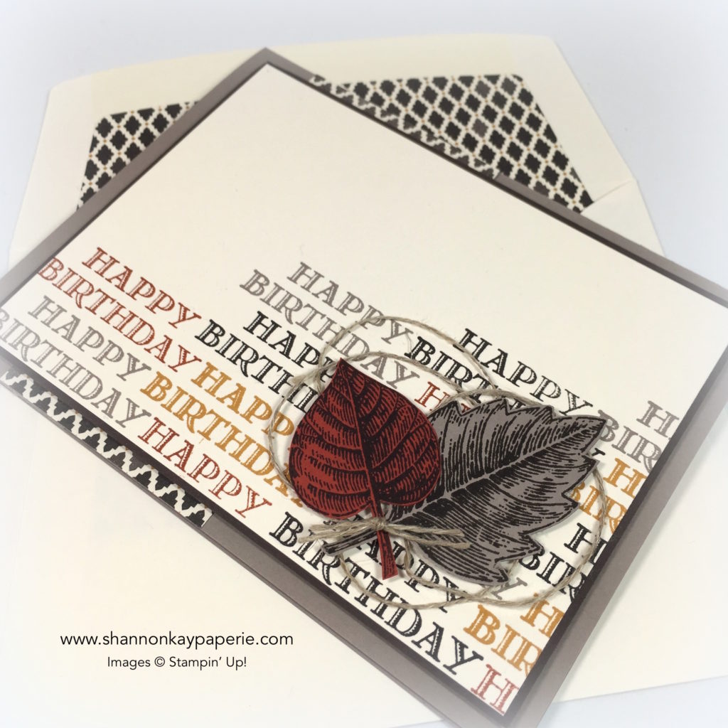 Stampin Up Vintage Leaves masculine Birthday Cards Ideas - Shannon Jaramillo Stampinup