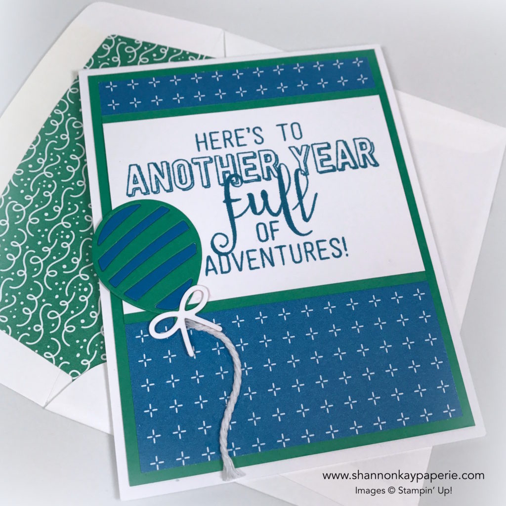 Bold Balloon Adventures Birthday Card Idea - Shannon Jaramillo Stampin Up